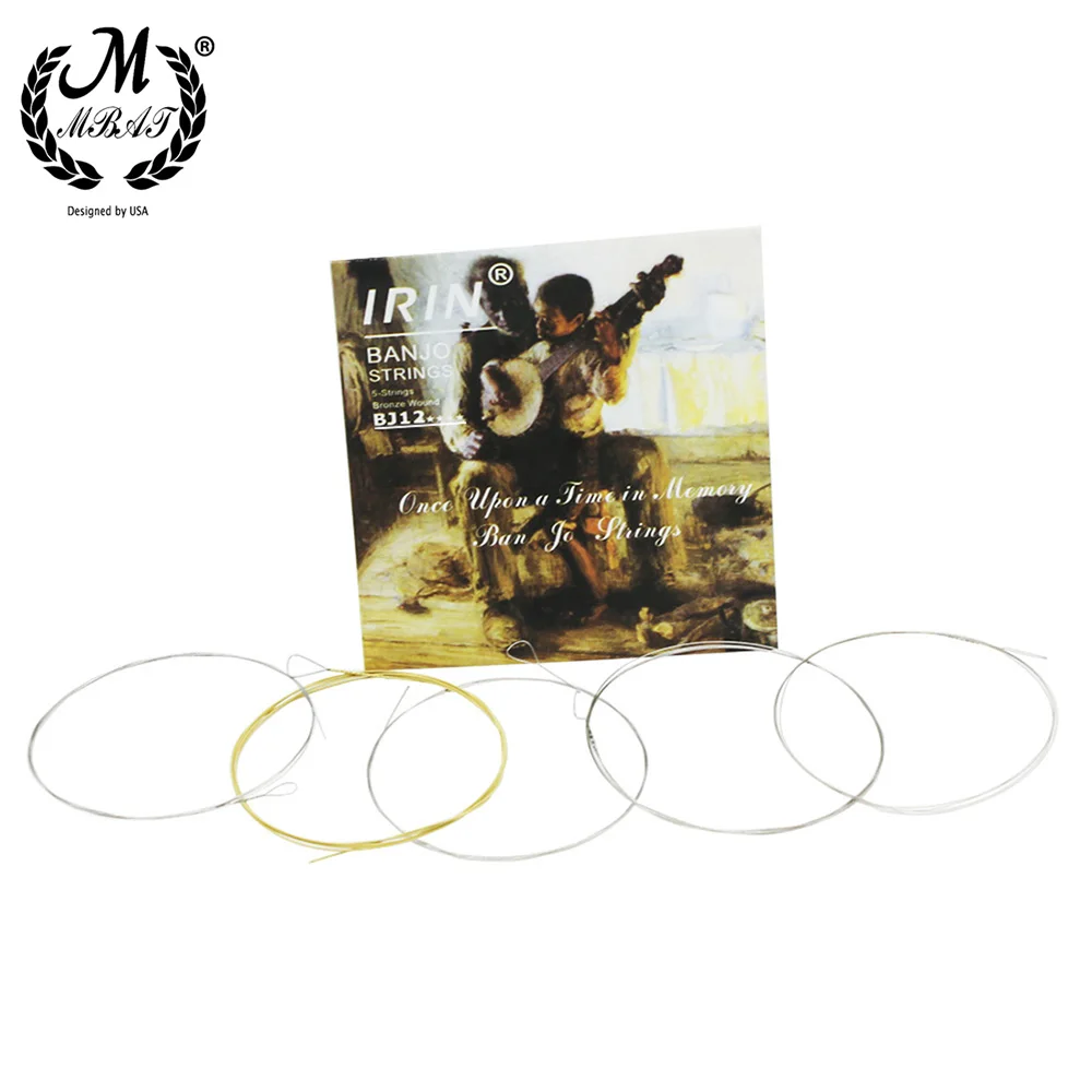 

M MBAT 5Pcs/Set Banjo String BJ12 Stainless Plated Steel Coated Copper Alloy Wound Musical Instrument Part Strings Accessories