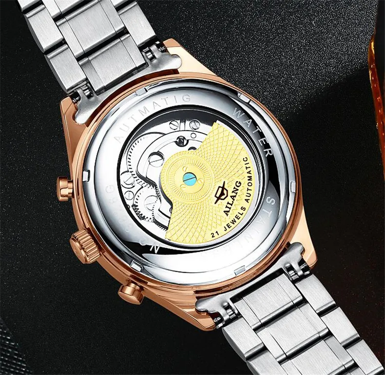 Многофункциональные часы tourbillon для мужчин люксовый бренд Moon фазный Автоматический Механические часы полый маховик мужские часы новые