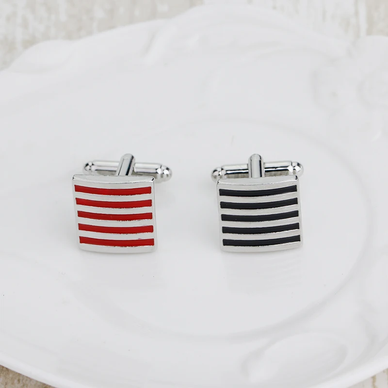 Эмаль высокого качества Квадратные полосы Золото Серебро Черный Цветочные