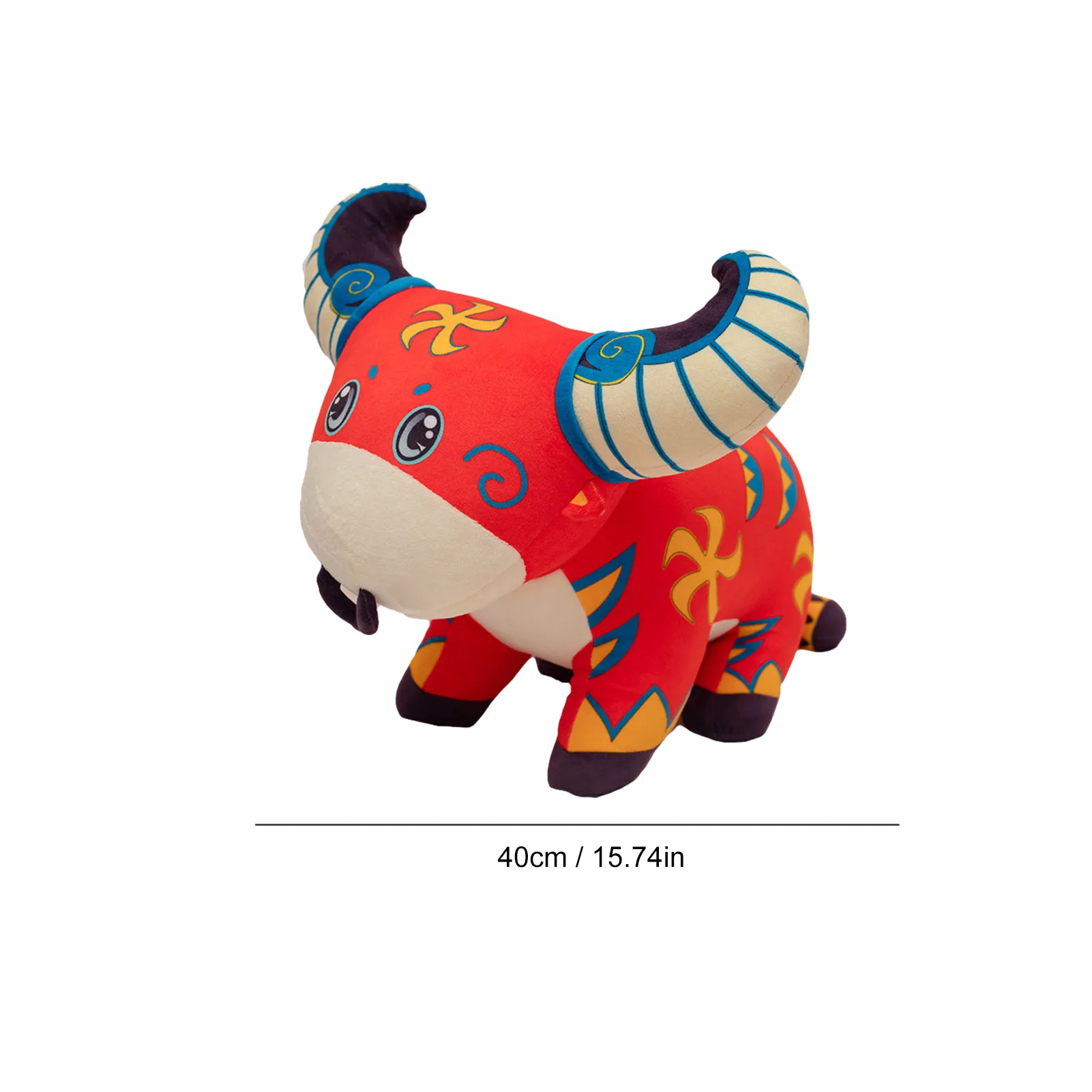 

Cute Chic PP Cotton Year Of The Ox Mascot Doll SofT Durable Animal Stuffed Toy New Year Decoration Gifts