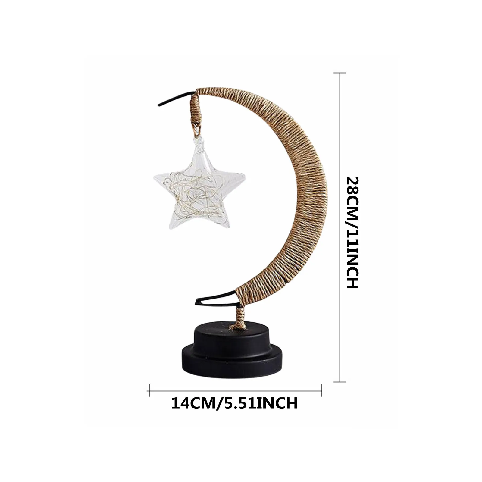 

40# Led Lamp Stars Moon Light Rattan Ball Christmas Lights Children Gift Handmade Hemp Rope Usb Wrought Iron Night Light