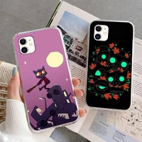 night in the woods anim phone case for iphone 5s 6 7 8 11 12 13 plus xsmax xr pro mini se soft transparent cover fundas coque