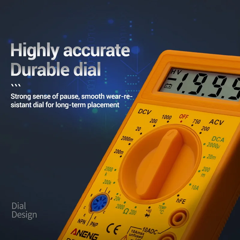 Junejour Digital Multimeter Voltmeter Ammeter Ohmmeter DC10V~1000V 10A 750V Current Tester Test LCD Display DT830B | Инструменты