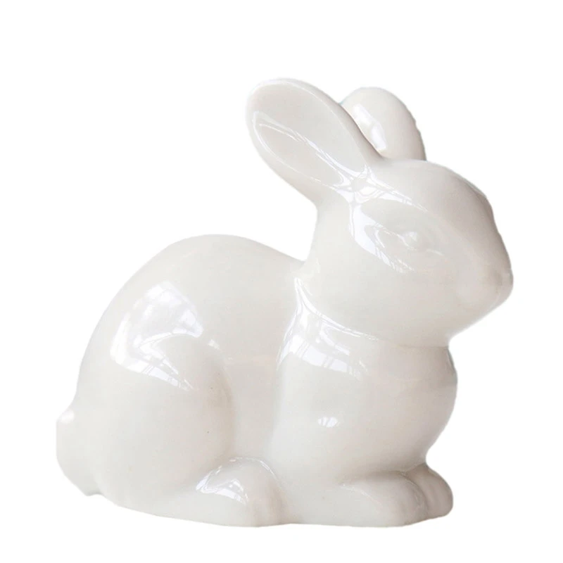 Милый мини белый керамический кролик украшение дома украшения Мини Пейзаж