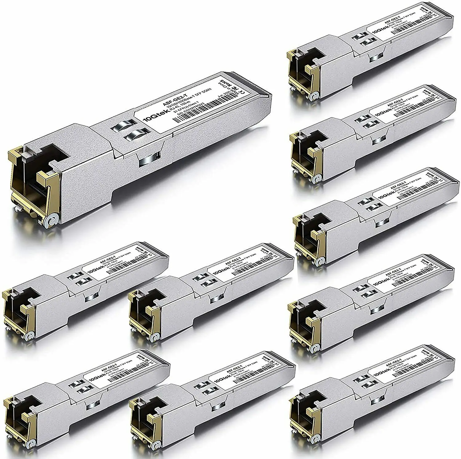10 шт. 1,25 г SFP-T, 1000BASE-T медь SFP, SFP к RJ45 SFP, GLC-T/SFP-GE-T