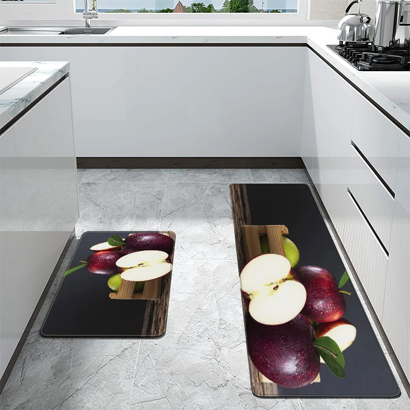 Коврик Apple с рисунком для прихожей кухни входа хлопковые ковры фланелевый