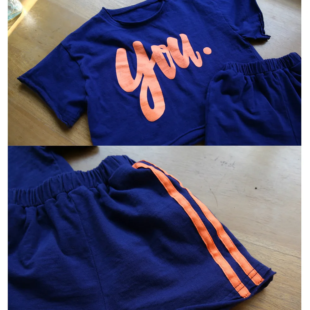 Новинка 2021 года летний комплект для малышей Детский костюм Одежда девочек