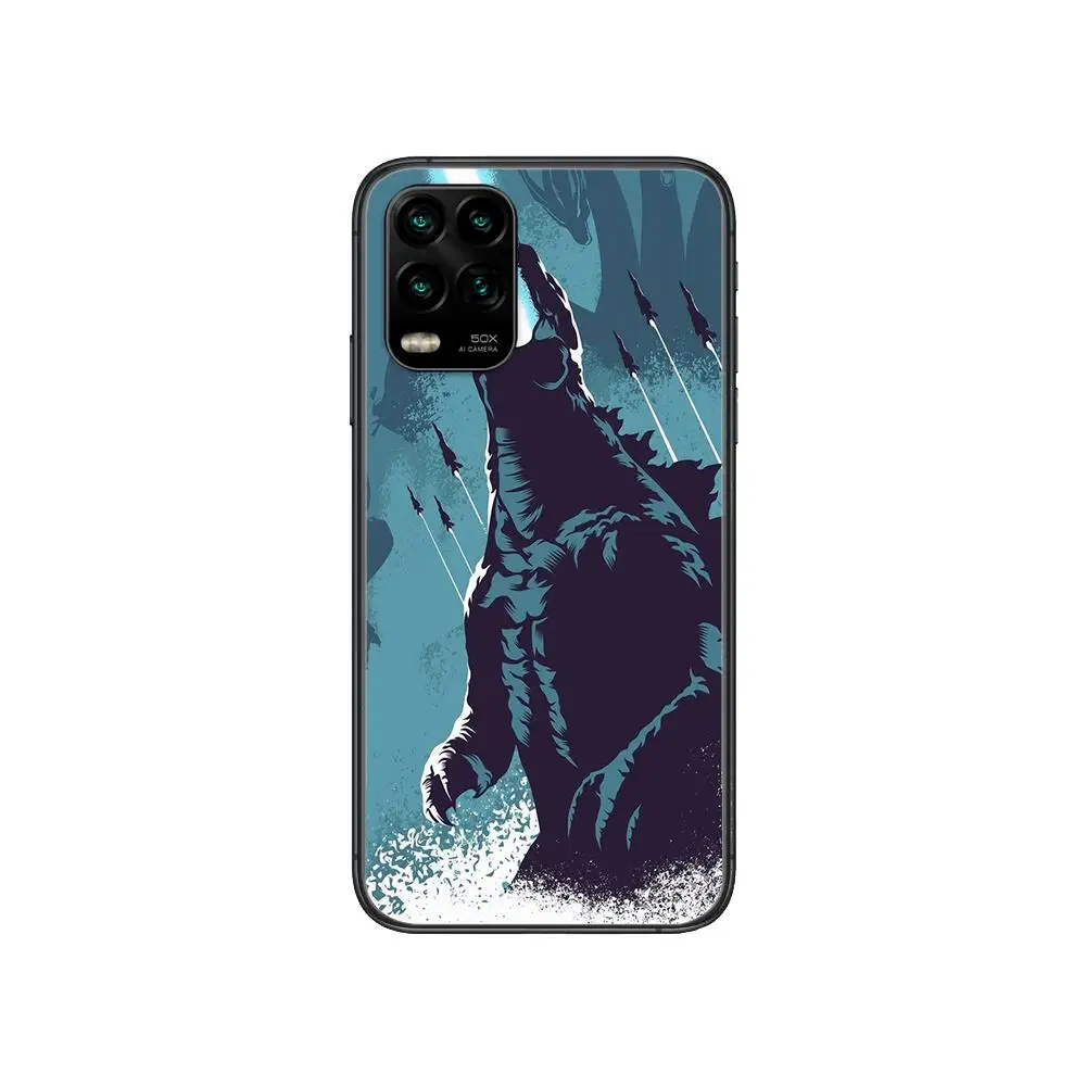 

HD-Godzilla Phone Case For XiaoMi Redmi 11lite ultra 9 8A 7A 6 A Pro T 5G K40 Anime Black Cover Silicone Back Pret