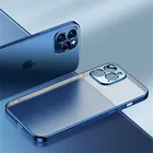 Чехол для iPhone 12, 11 Pro Max, Mini, X, XR, XS, 7, 8 Plus, SE, прозрачный, силиконовый, с квадратной рамкой