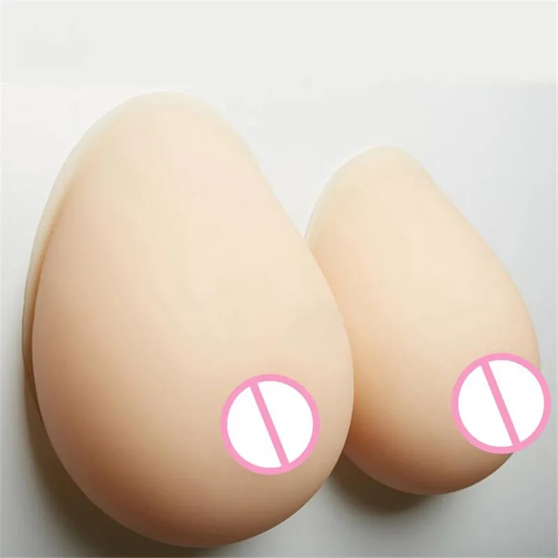 2020 800g White Silicone Breast Forms Prosthesis Fake Boobs Enhancer Super Soft Lifelike Mastectomy For Crossdresser Drag-Queen