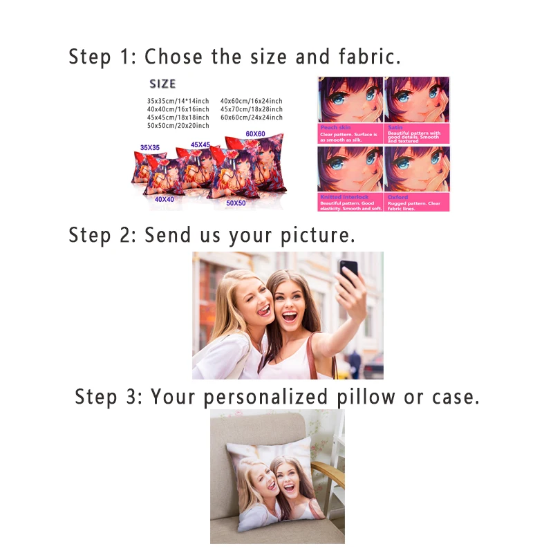Сделай Сам фото пользовательский принт подушка чехол 1 Боковая картина Чехлы на