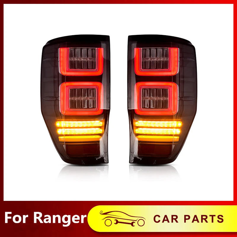 

4X4 Off-road Pickup Truck Led Rear Tail Light Smoke Black Rear Lamp Brake Lamps Turn Signal Fit For Ranger T6 T7 T8 2012-2022