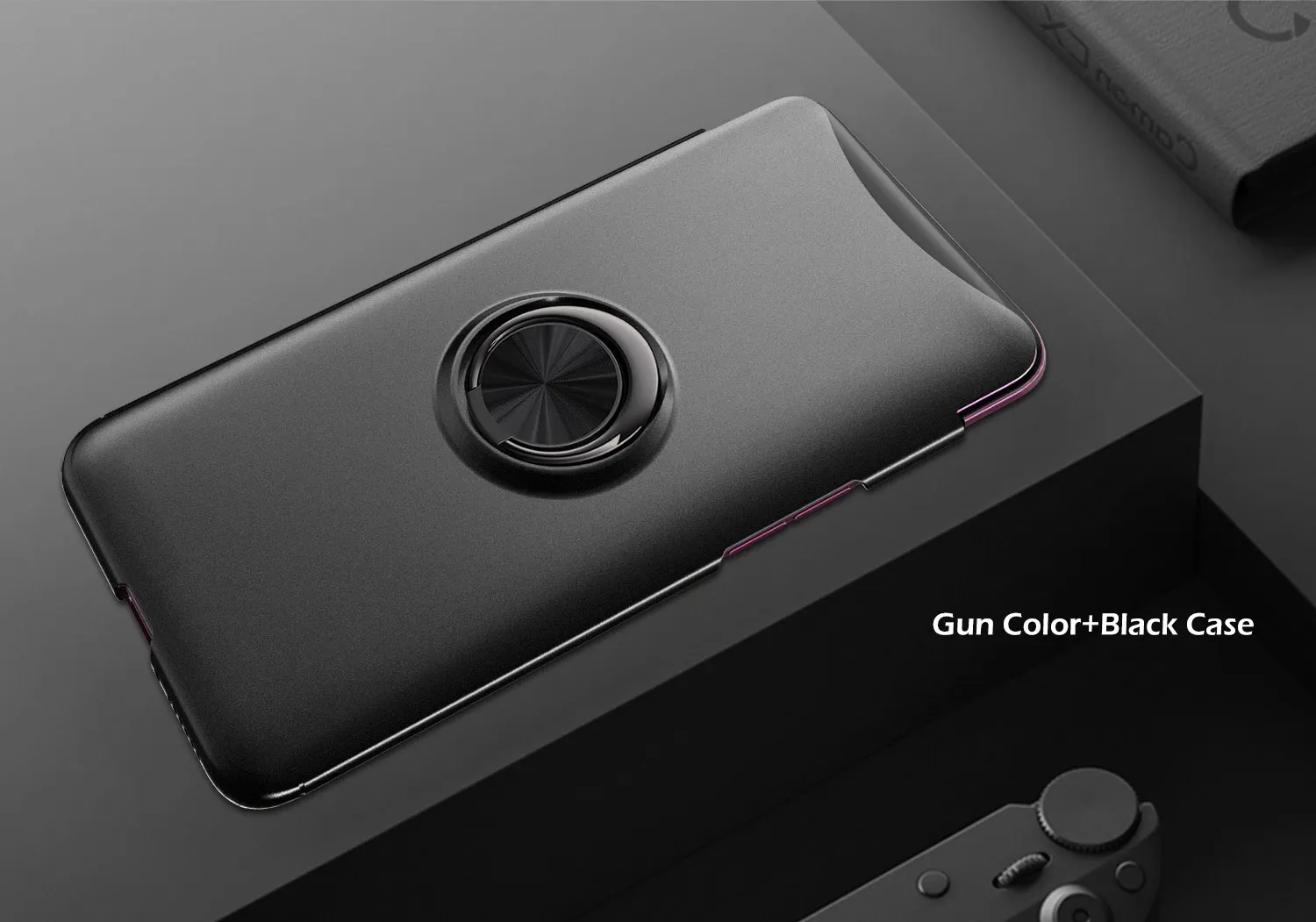 Black Чехол для samsung Galaxy A80, роскошный защитный чехол с магнитным кольцом, противоударный чехол для samsung A80, SM-A805F корпус - Цвет: Black