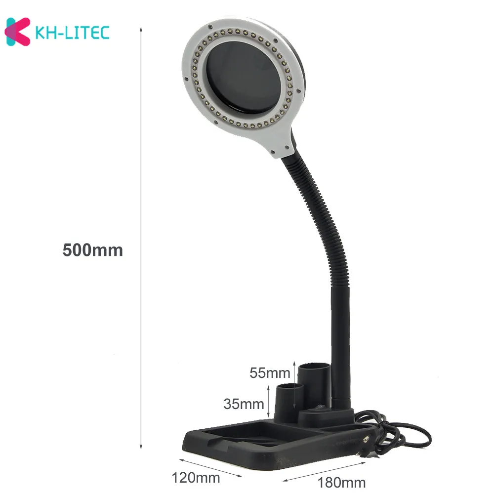 Настольная Лупа со светодиодной подсветкой 220 В С подставкой 40