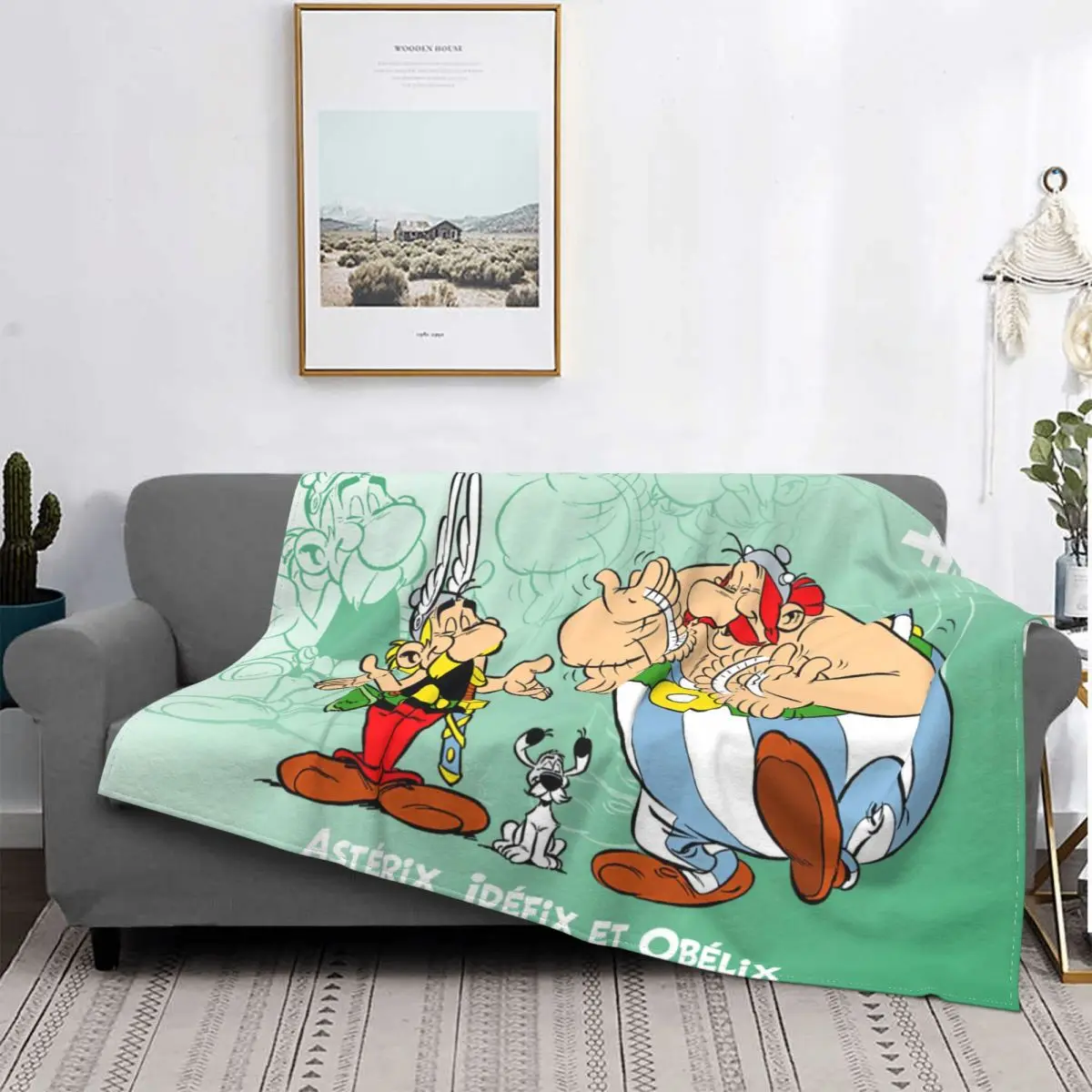 

Ковер Asterix Obelix, текстильный флокирующий текстиль для гостиной, популярное одеяло для кровати, покрывала, Роскошное Одеяло, фланелевое одеял...