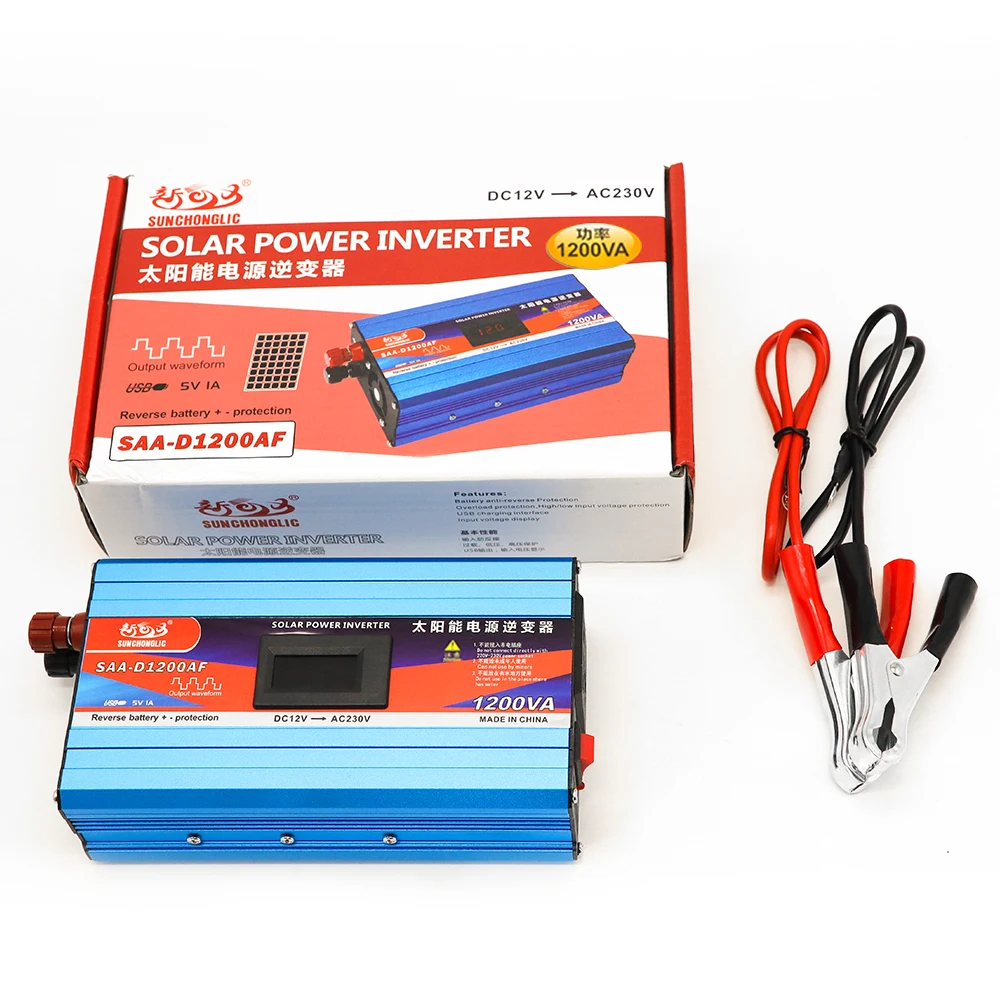 

3000W LCD Display Car Inverter Charger Battery 12V 24V To 220V Voltage Solar Car Power Inverter USB Car Transformer Convert