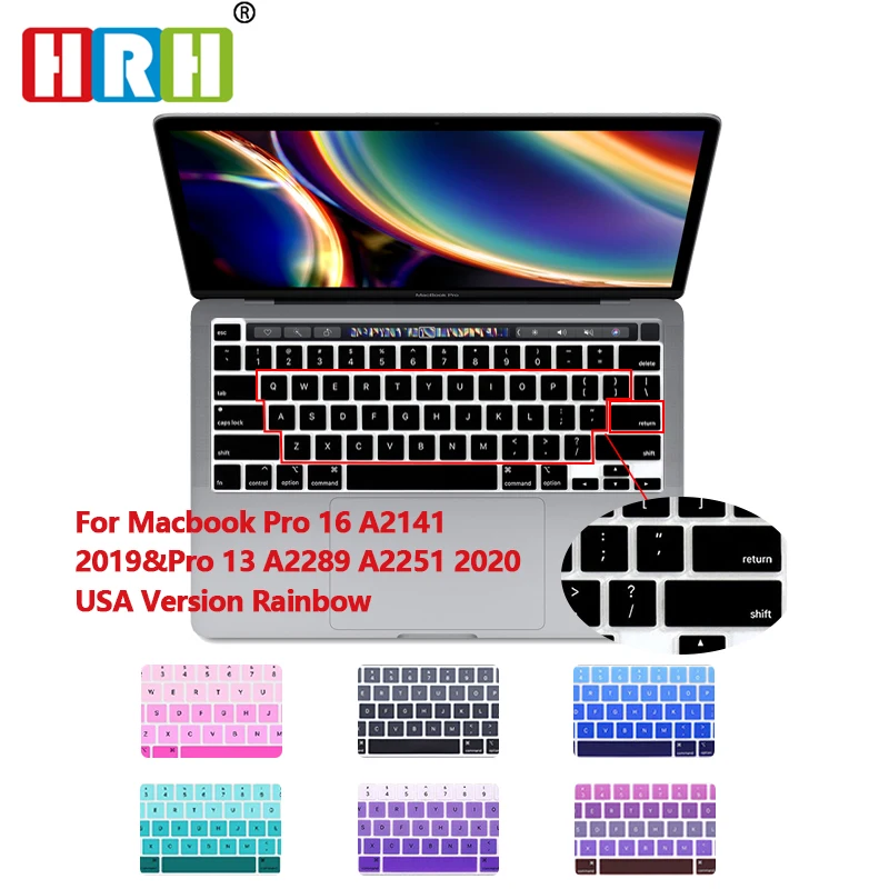 Силиконовая накладка на клавиатуру для MacBook New Pro 16 2019 A2141 M1 Chip A2338/A2251/A2289 2020 +|Чехлы