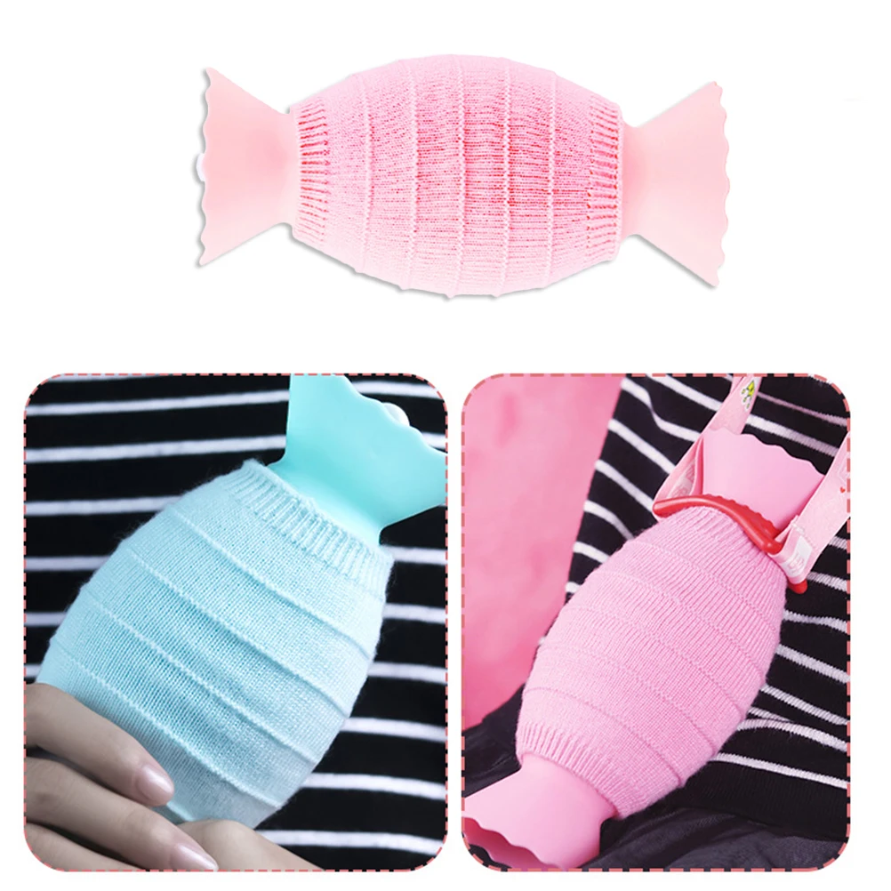 1 шт. силиконовая грелка с крышкой вязаная милая в форме конфет ручная переносная