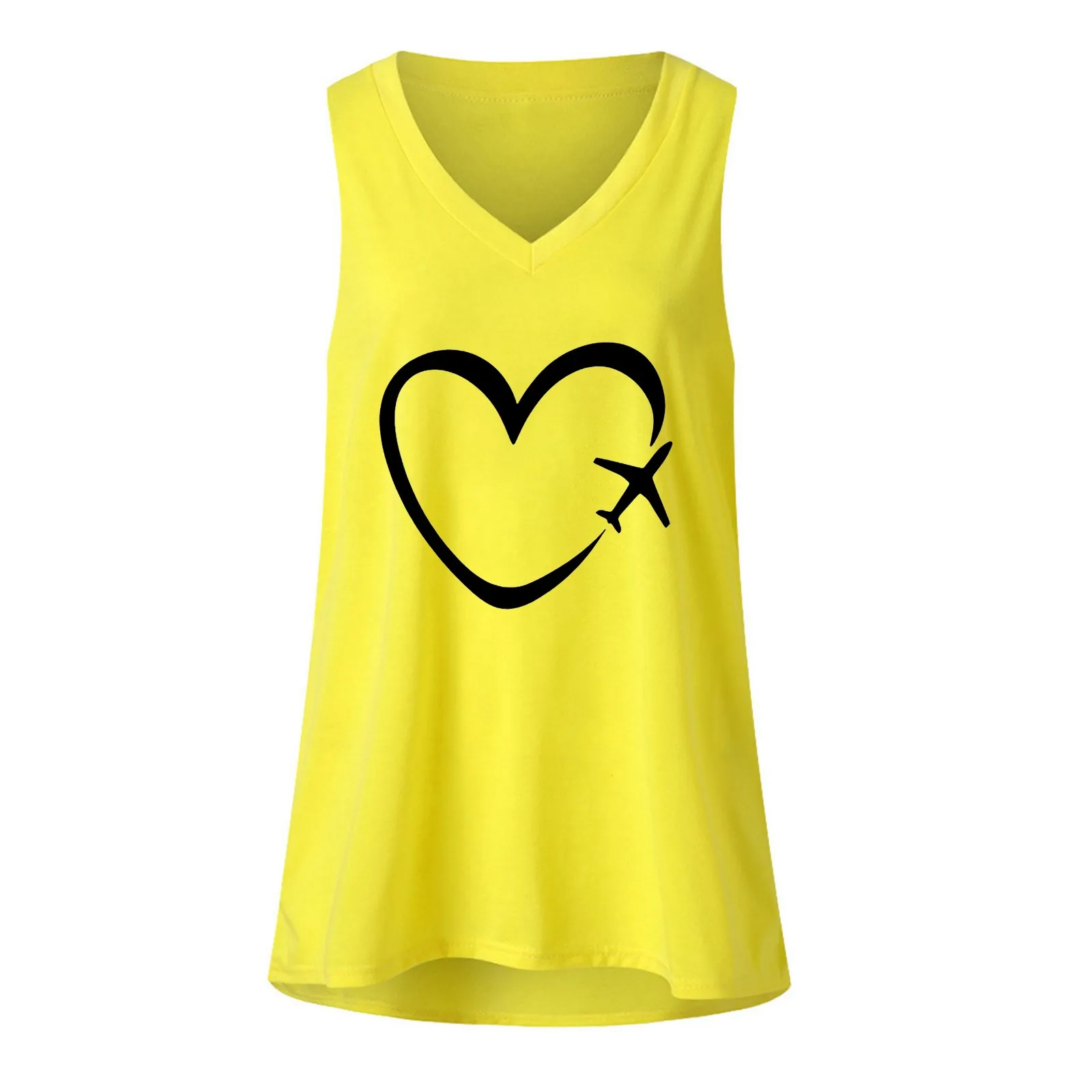 

5XL Love Print Tank Tops Women Summer Plus Size Round Neck Sleeveless Casua Streetwear Tops Holiday Clothes Feminino Verano