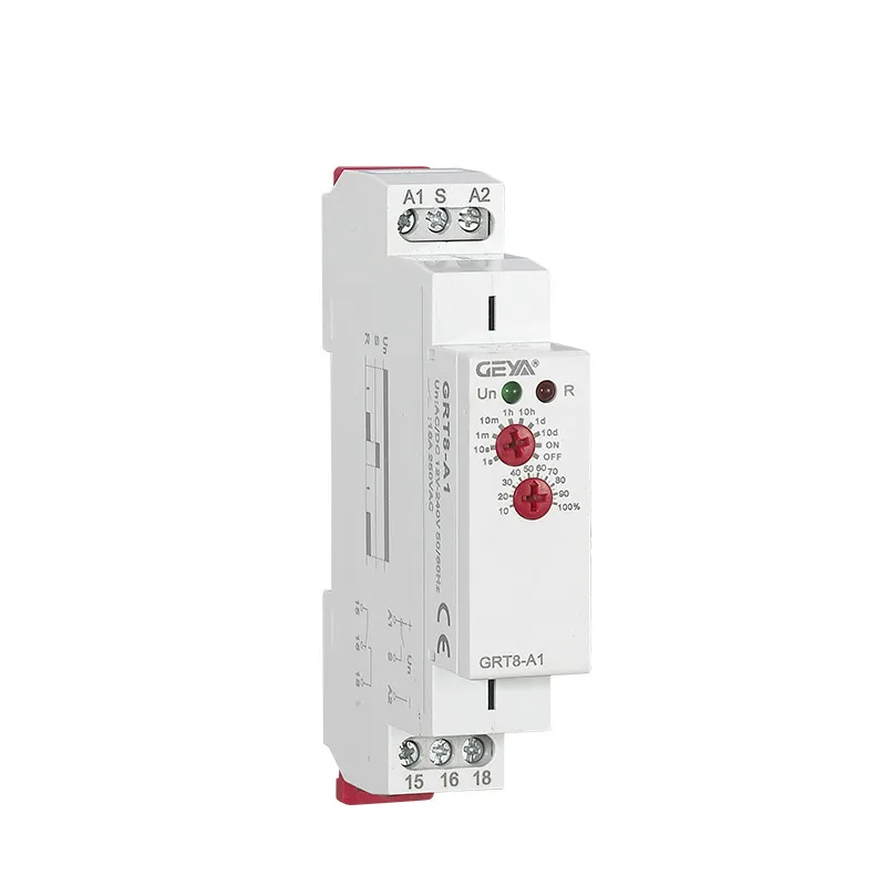 DIN рейка крепление GEYA GRT8 A 12V 24V 220V 16A SPDT на реле таймера задержки Регулируемый