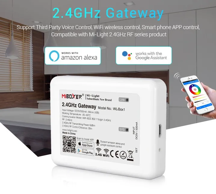 Контроллер Mi light WiFi iBox прикроватная лампа 2 Вт USB кабель беспроводной контроллер