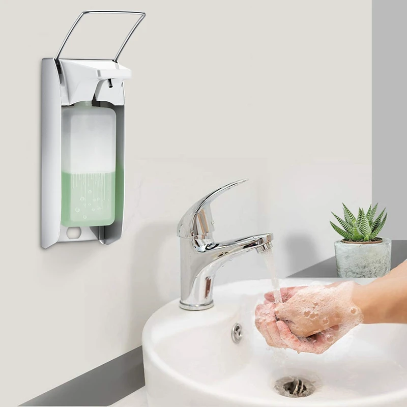 

1000Ml Liquid Soap Dispenser Elbow Press Disinfectant Dispenser Wall-Mounted Soap Pumps Soap Dispenser for Home