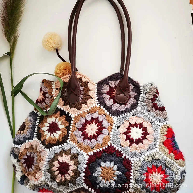 

Ethnic style handbags, shoulder strap woven, casual hand-woven bags, a must-have for hipsters