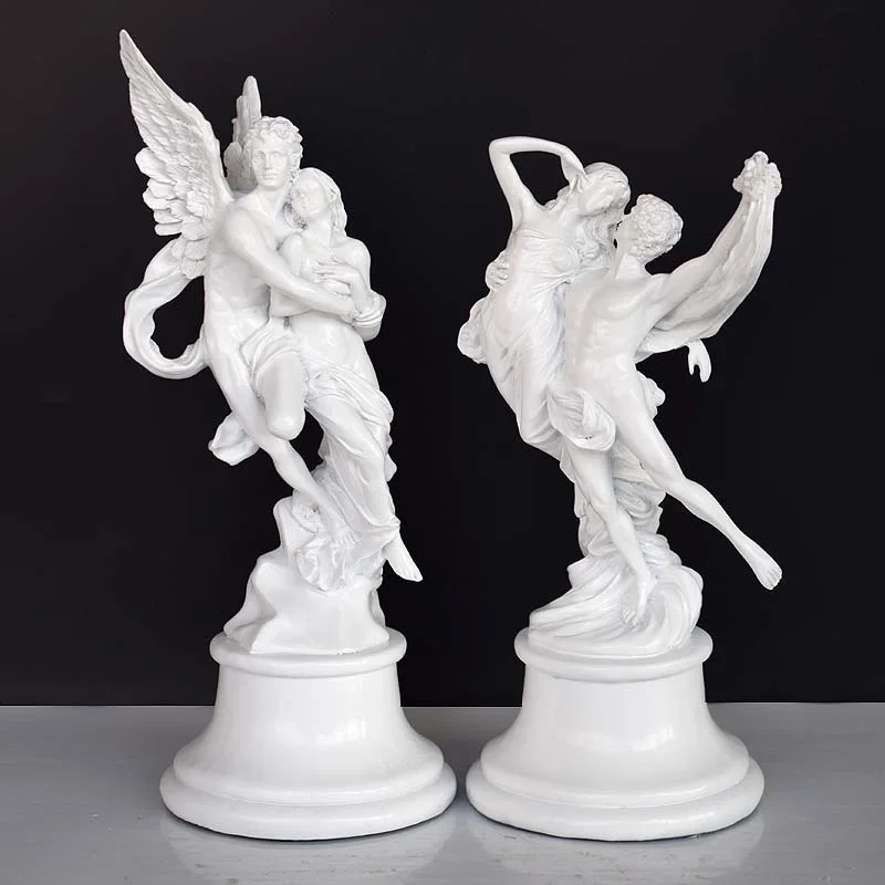 

Greek Goddess Love Angel Statue Figures Wedding Gift Ornaments Home Decoration Crafts Livingroom Office Sculpture Art R816