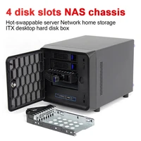 4 bay nas chassis hot swappable anti electromagnetic emi home server network storage gaming computer case