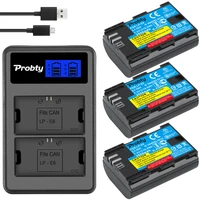 probty lp e6 lpe6 lp e6 battery lcd charger for canon eos 5d 5d2 5ds r mark ii 2 iii 3 6d 60d 60da 7d 7d2 7dii 70d 80d