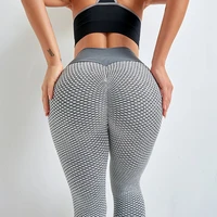 women leggings fitness high waist push ups girl sweatpants sexy slimming breathable work out seamless peachhoneycomb trousers