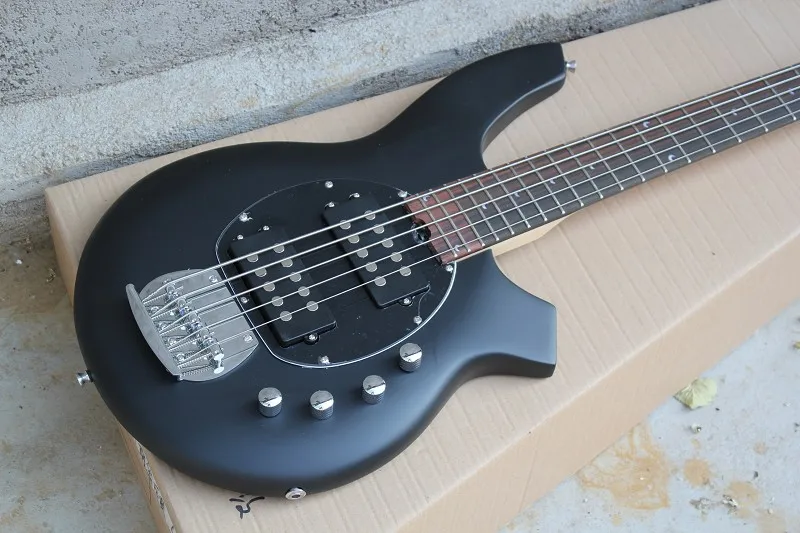 

Индивидуальная электрическая бас-гитара M Bongo Металлическая черная 5 струн HH активные звукосниматели