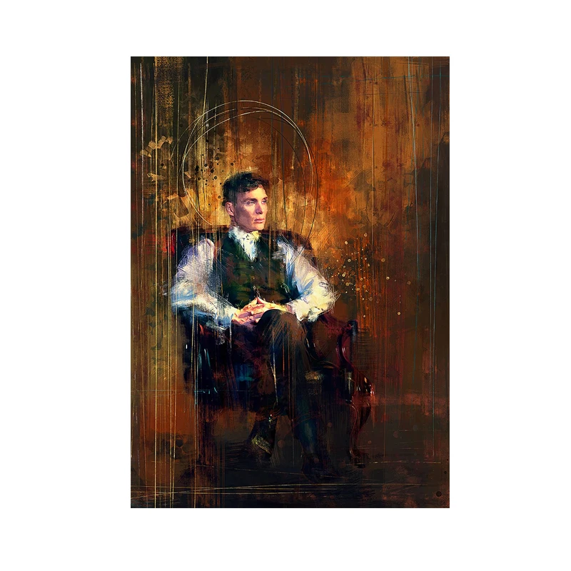 

Tommy Shelby Art Paintings Print on Canvas Art Posters And Prints Peaky Blinders Wall Art Canvas Picture For Living Room Cuadro