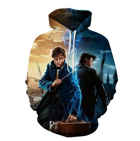 Gryffindor Slytherin Hufflepuff RavenclawCostume мужские и женские 3D толстовки с капюшоном, модные пуловеры, спортивные толстовки для косплея