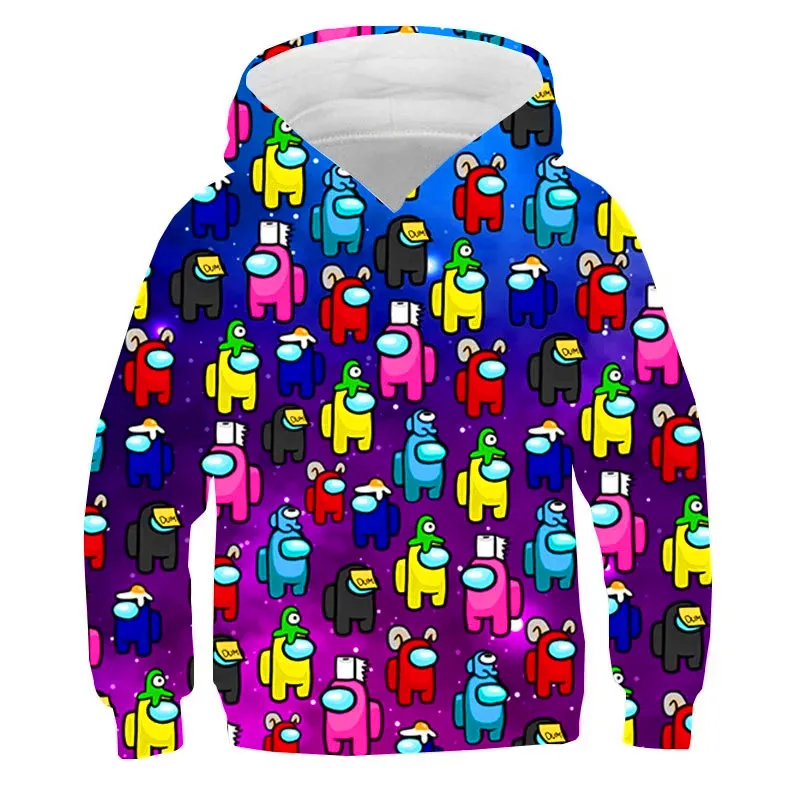 

3D Print New Game Among Us Boys Girls Hoodies Autumn Streetwear Kids Hooded Sweatshirt Clothes Children Long Sleeve Pullover
