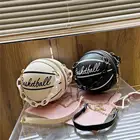 Женская сумка через плечо, из искусственной кожи, с круглой акриловой цепочкой