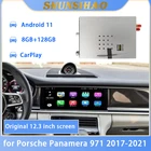 Автомобильный мультимедийный видеоинтерфейс ShunSihao, Android блок декодирования, для 12,3 дюймов, Porsche Panamera 971, 2017-2021, GPS, carplay 128G