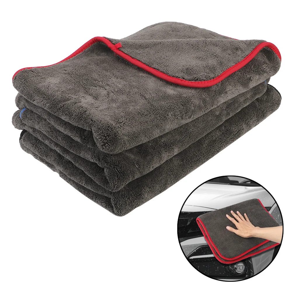 

Microfiber Towel 1200GSM Car Cleaning Towels Strong Water Absorption Cloth Detailing Drying Polishing Wash Tool 40*40/60/90cm
