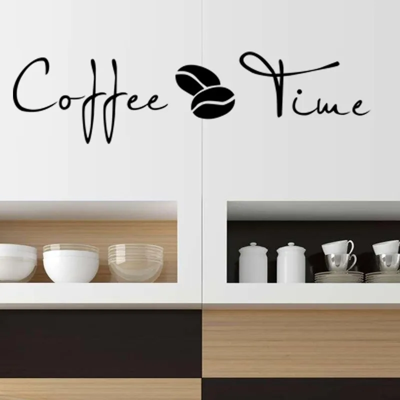 IHOMEE кофейное время наклейки на стену для кофейни художественная Наклейка Кухня Бар украшение дома Прямая поставка