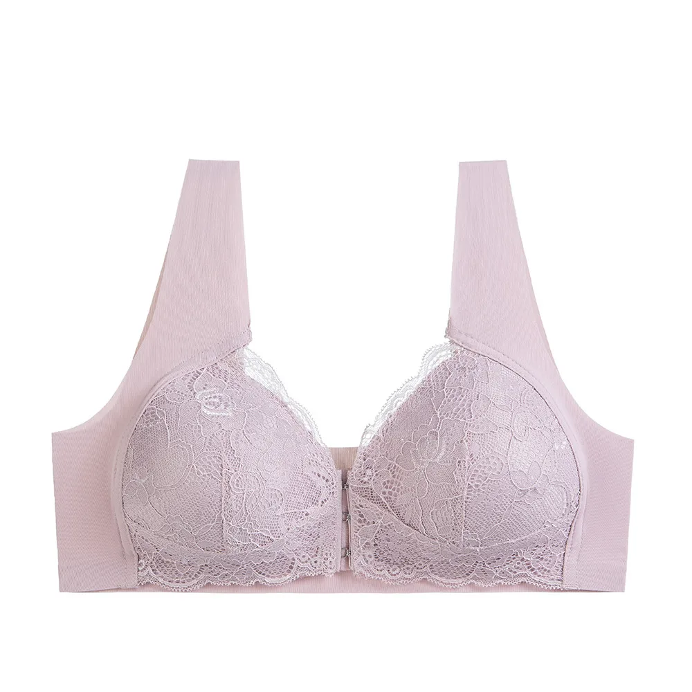 

Women Active Bras Front Closure Sexy Push Up Bra Underwear Lingerie For Female Brassiere Ice Silk Seamless Bralette