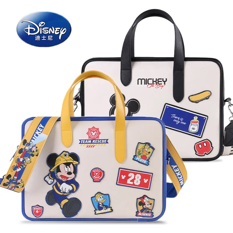 

Genuine Disney PU Laptop Bags For Apple Macbook Pro 13 14 Inch Huawei Lenovo Cartoon Mickey Laptop Waterproof Protective Sleeve