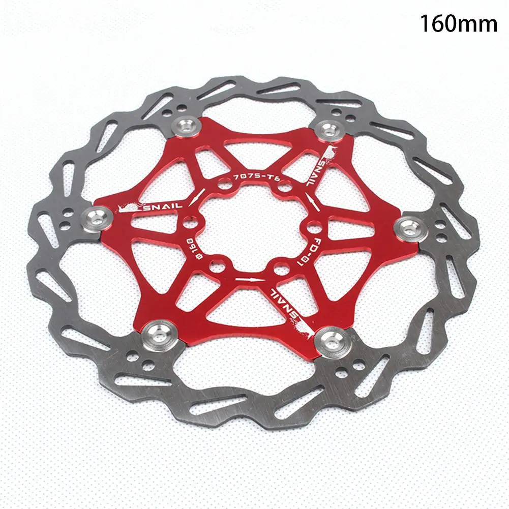 160mm red 160 мм/180 мм/203 мм велосипедный Дисковый Тормоз MTB DH тормоза плавающие дисковые роторы гидрические тормозные колодки поплавковые роторы части велосипеда езда 4 - Цвет: 160mm red
