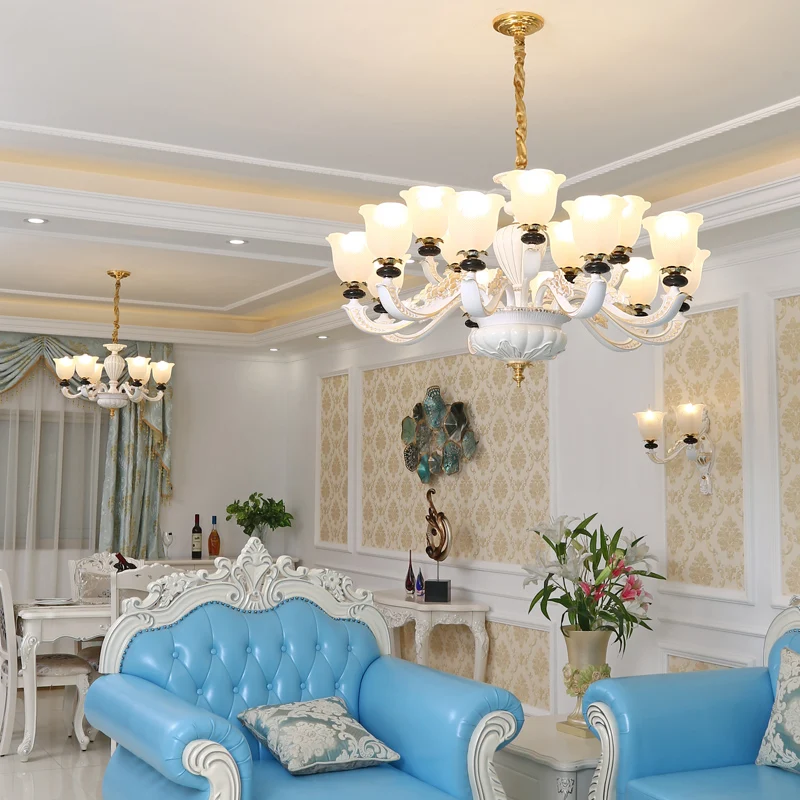 Белая люстра в скандинавском стиле люстры для гостиной потолочные роскошная