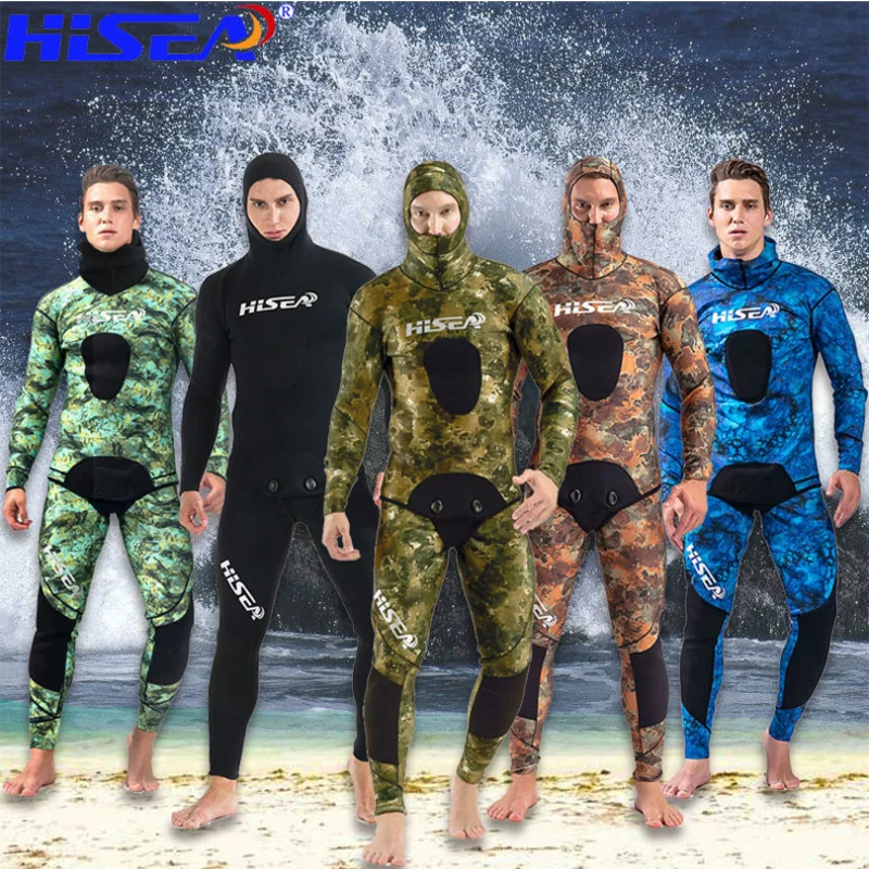 

Гидрокостюм мужской неопреновый, супер эластичный цельнокроеный костюм для подводной охоты, костюм для дайвинга с аквалангом, 7 мм
