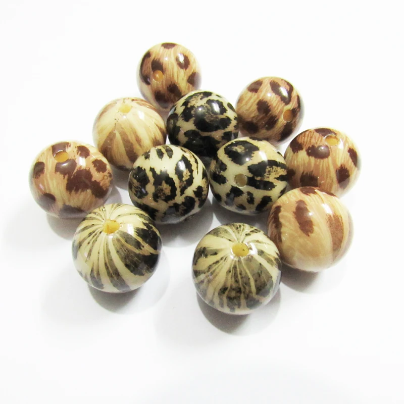 Новый дизайн! Оптовая продажа: 20 мм 100 шт./пакет акрил с леопардовым принтом