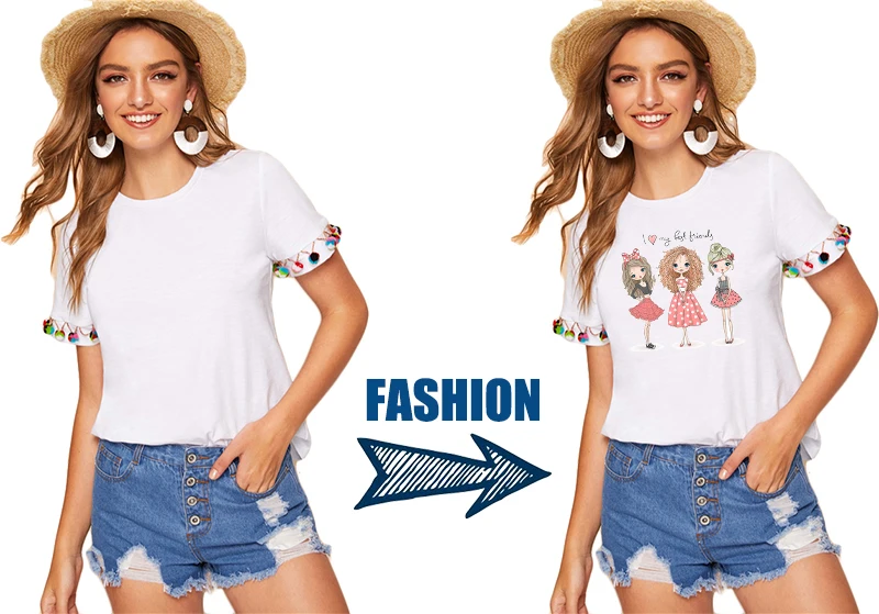 Модная виниловая термонаклейка Nicediy для девушек Термотрансферная наклейка