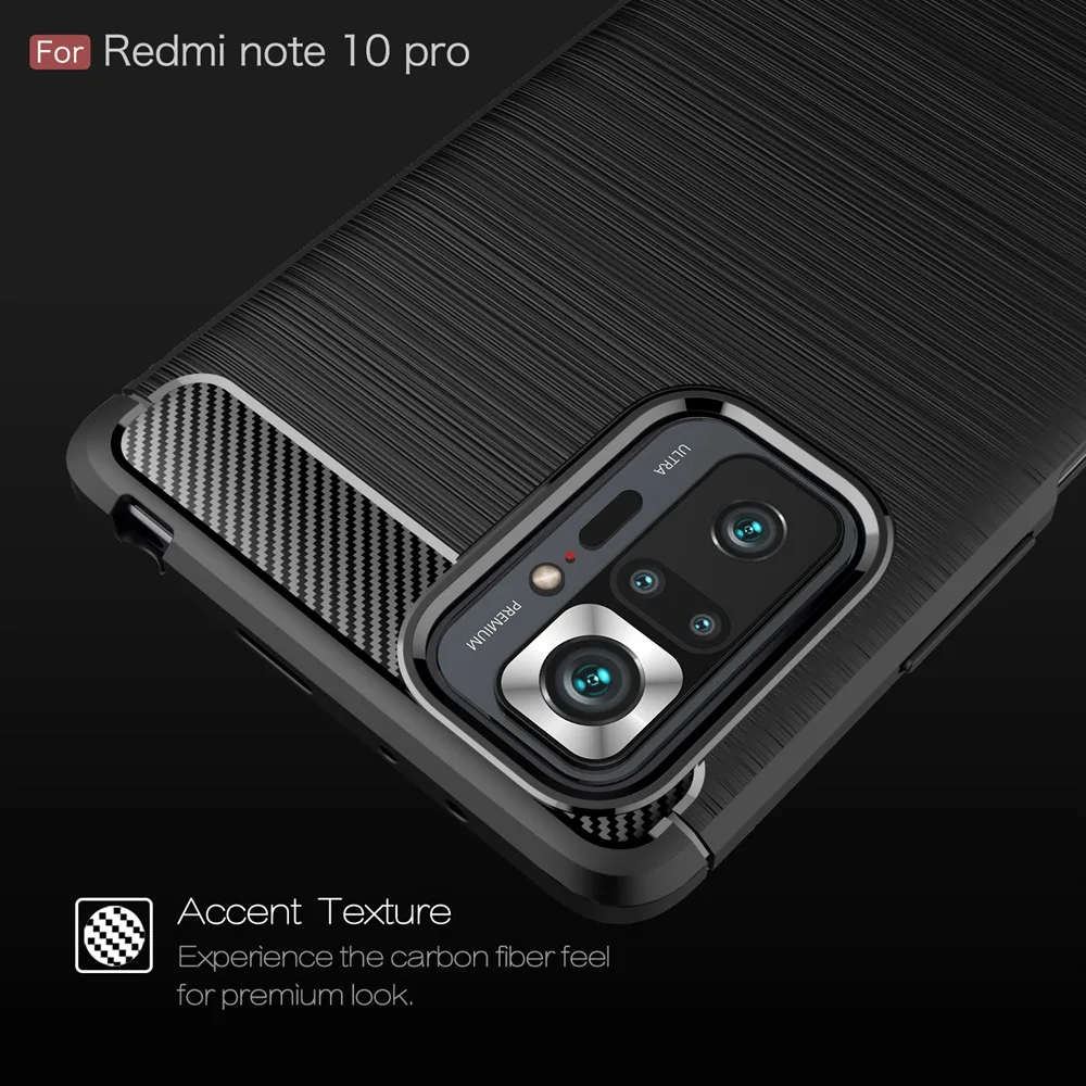 Чехол KEYSION для Redmi Note 10 Pro 10S силиконовая текстура с рисунком Противоударная задняя