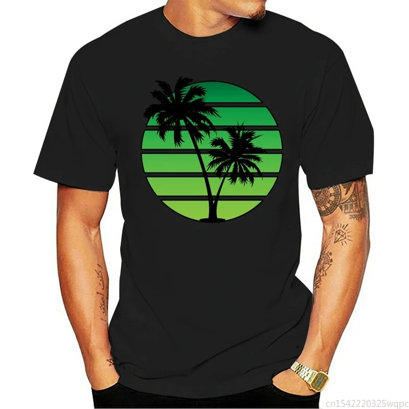 

Men Tshirt Retrowave Deep Blue Sunset Synthwave T Shirt Women T Shirt Tees Top Men Clothing