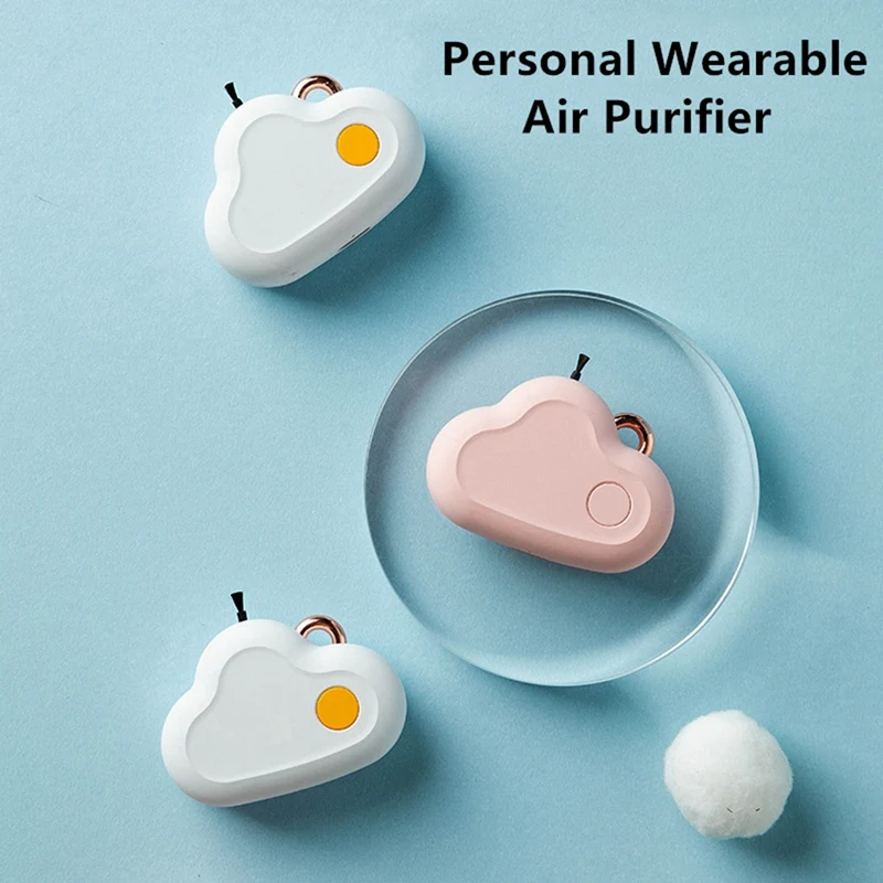 

4 Pcs Mini Portable Air Purifier, Wearable Air Purifier Necklace USB, 2 Pcs Random Color & 2 Pcs Green-White