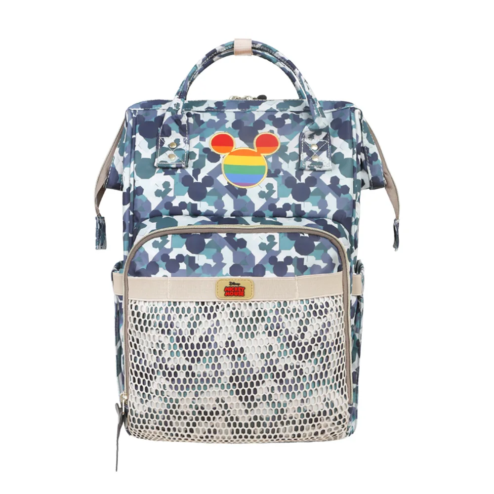 Camouflage 1 Рюкзак для подгузников disney, сумка для подгузников с изоляцией от USB, сумка для подгузников с Минни и Микки, большая емкость, сумка для путешествий, Оксфорд, для кормления ребенка, сумка для мам - Цвет: Camouflage 1
